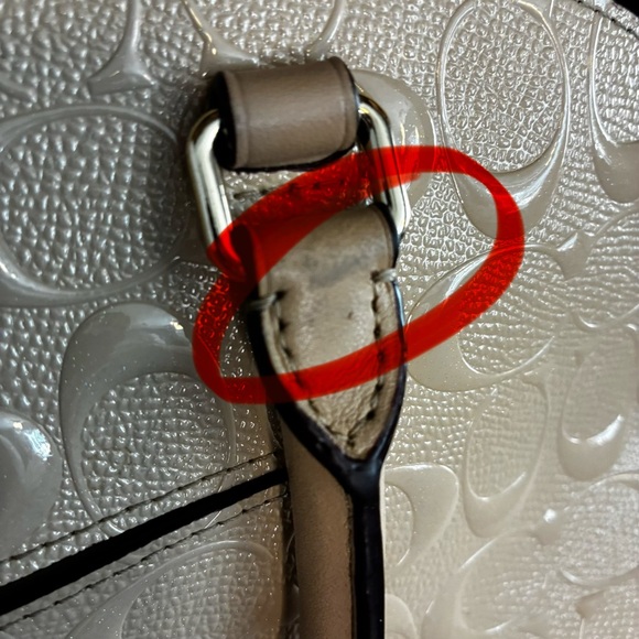 Coach Sierra Satchel F27598 Nude/Tan Patent Leather – Fair Condition - Picture 9 of 13